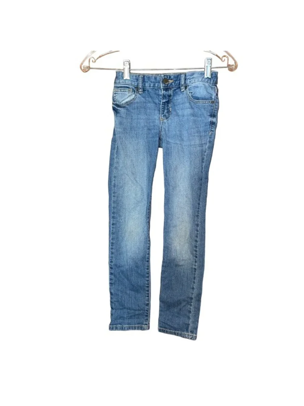 GapKids 1969 Super Skinny Light Wash Denim Jeans Sz 7 Adjustable Waist